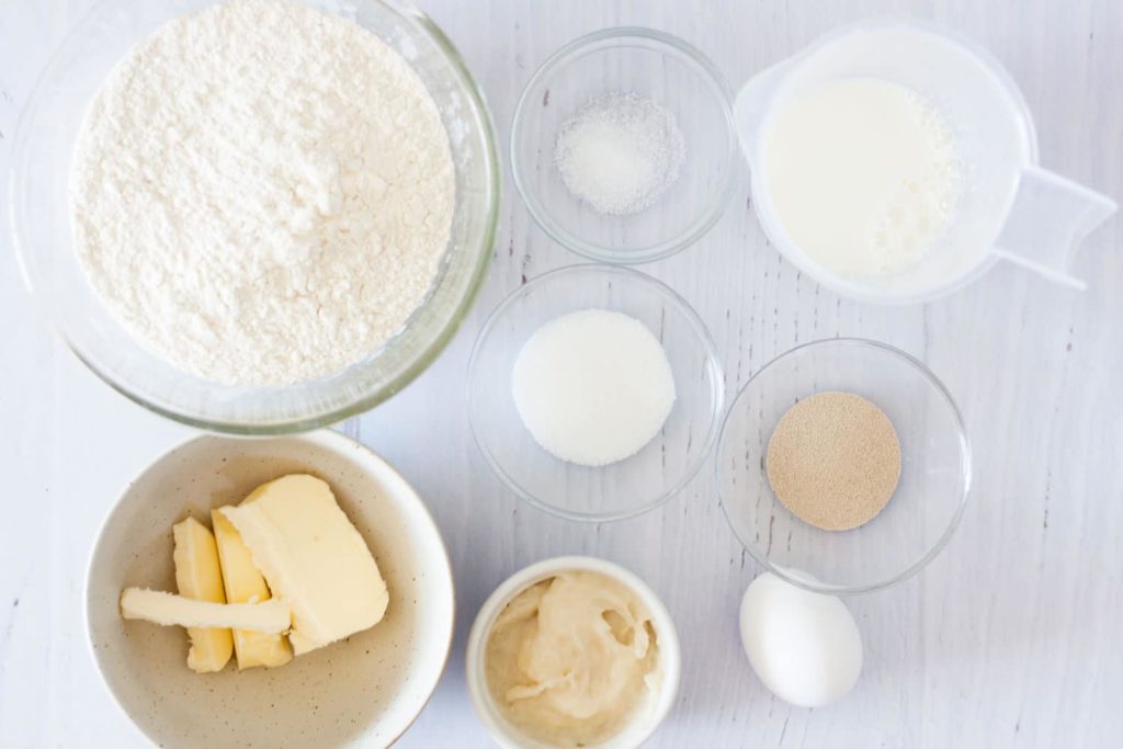 Ingredients for Hokkaido Milk Loaf