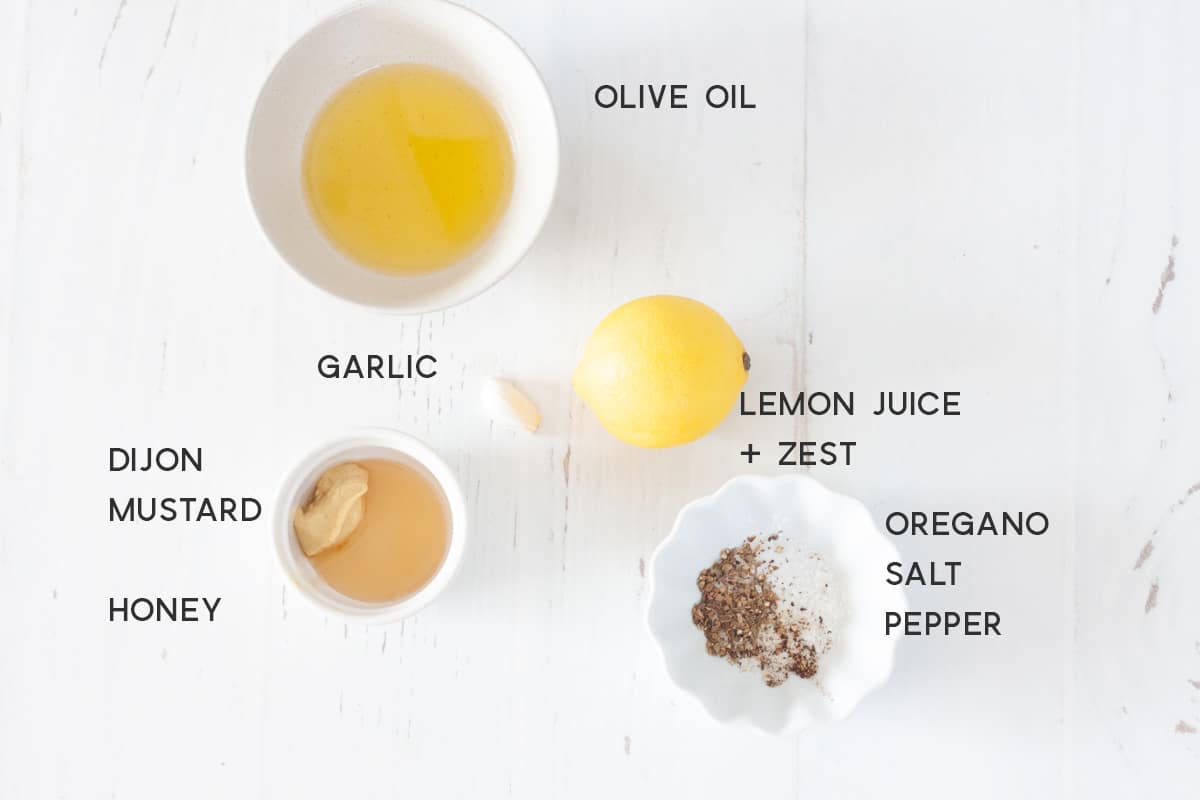 ingredients for lemon vinaigrette